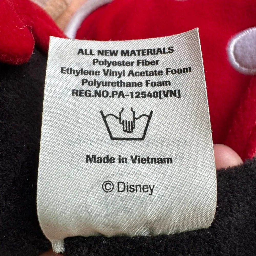 Disney Minnie Mouse Plush Red White Polka Dot‎ Dress Bow Stuffed Animal Toy 18